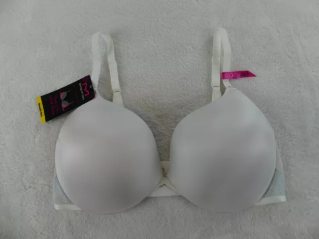 Maidenform Bra Womens 38D White Underwired Push Up In Demi DM9900