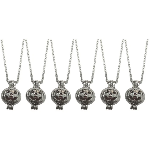 6 PCS Halskette Schmuck Liefert Halloween Hals Anhänger Metall Kürbis Halskette