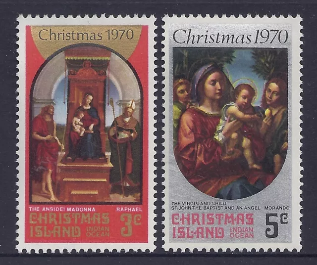 Christmas Island 1970 Christmas Fine Mint Set Of 2 Mnh/Muh