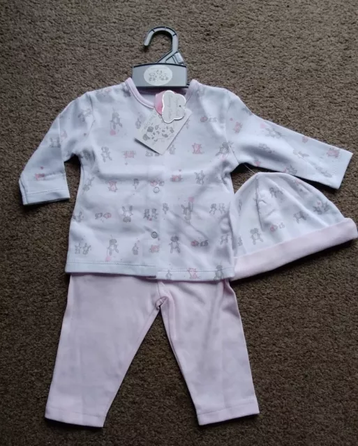 BNWTV Baby Girls 3 Piece Hat Top Trouser Set by Just Too Cute🌸