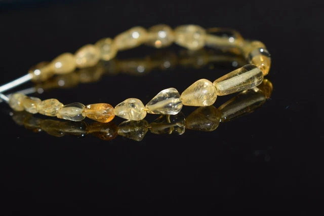 100% Genuine Citrine Smooth Teardrop Untreated Gemstone Craft Making Loose Beads