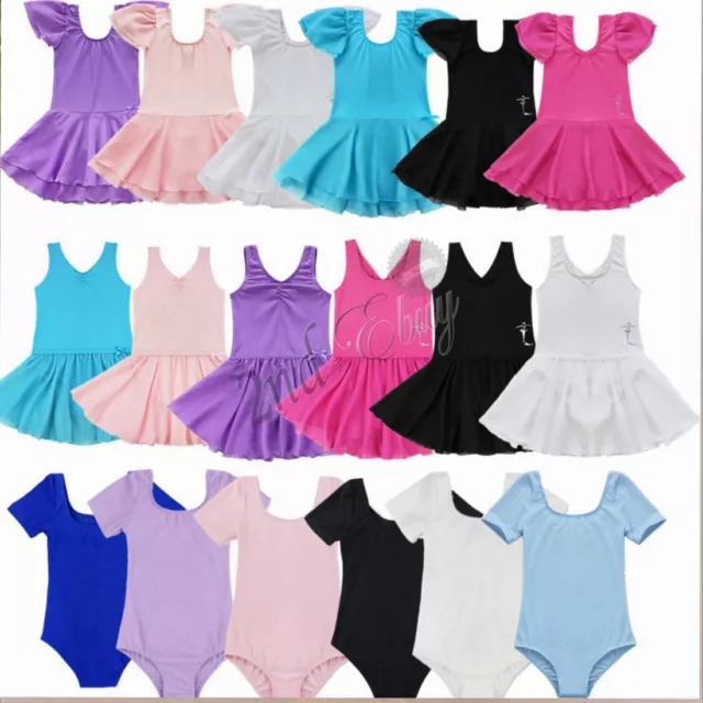 Ballet Leotard Tutu Skirt Girls Kid Toddler Princess Dress Up Dance Wear Costume