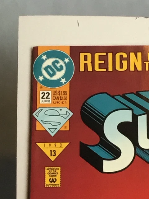 1993 DC Comics SUPERMAN THE MAN OF STEEL #22 Red Die Cut Cover & Bonus Poster 2