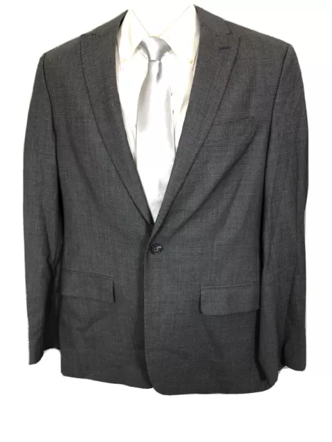 Banana Republic Mens Tailored Fit Wool Blend 1-Button Grey Sport Coat 40R (t13)