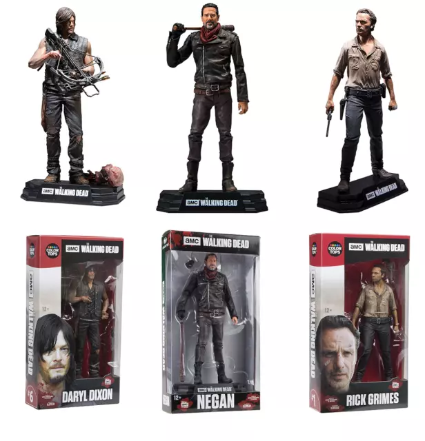 AMC | Figurine Rick Grimes - Daryl - Negan 15 cm Série TV The WALKING DEAD