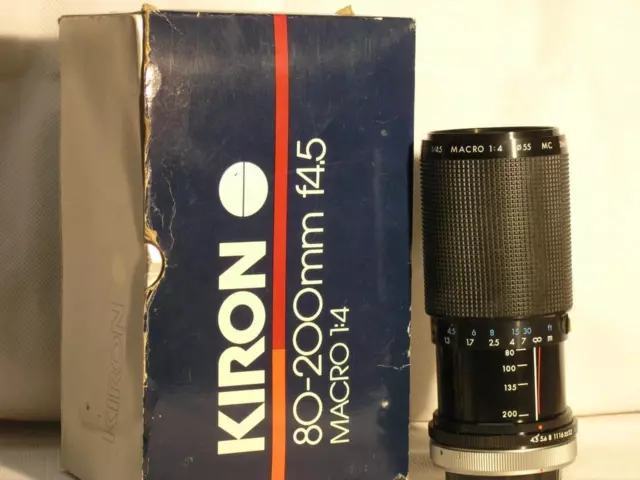 Mint w/Box Macro Kiron 80-200mm F4.5 Canon FD Mount Manual Focus Lens