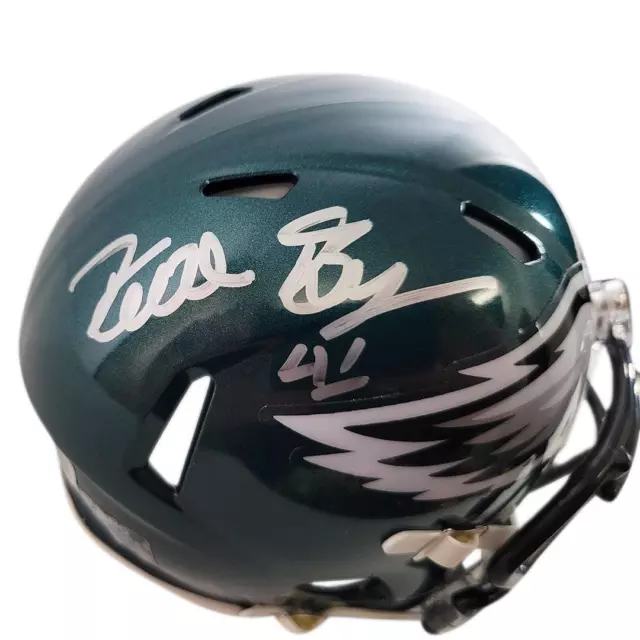 Keith Byars Signed Philadelphia Eagles Speed Mini Replica Football Helmet (Becke 2