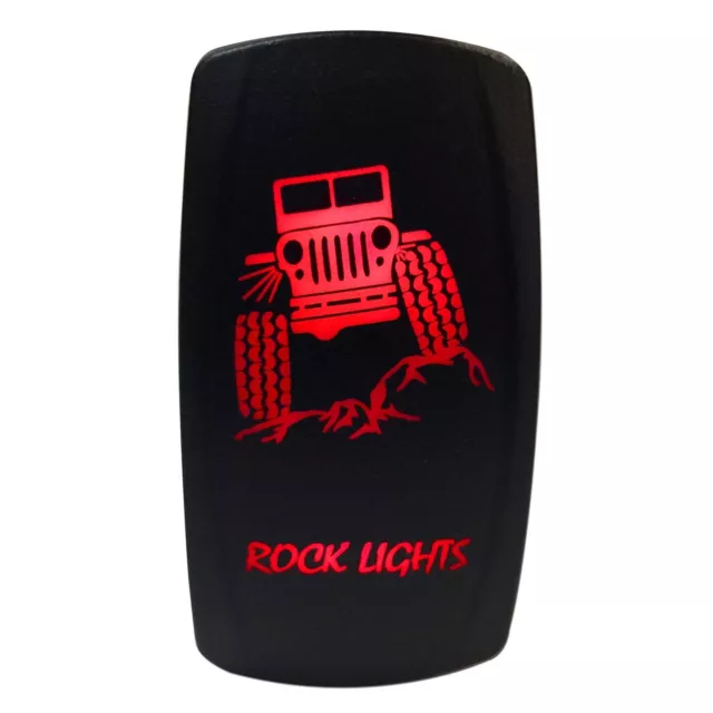 Red LED Rocker Switch "Rock Lights Jeep" John Deere R-Gator Arctic Cat Wildcat