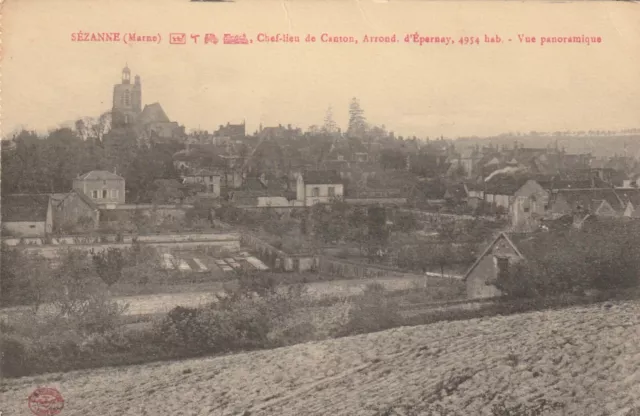 CPA 51 SEZANNE (Marne) Chef Lieu de Canton, Arrond d'Epernay 4954 Hab Vue Panora