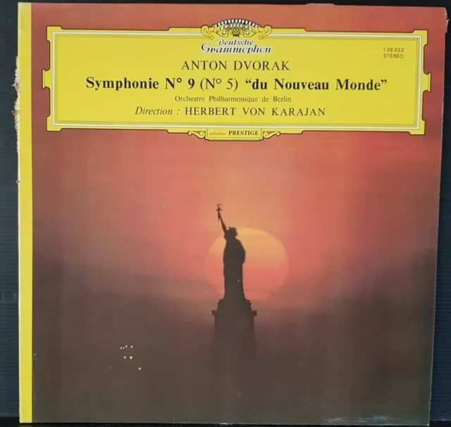 Anton Dvorak Orchestre Philharmonic of Berlin Karajan Symphonie N°5 (Vinyl)