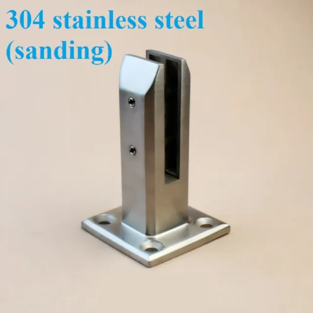 Stainless Steel Glass Clamp Glass Pool Fence Railing Post Floor Holder Clip New