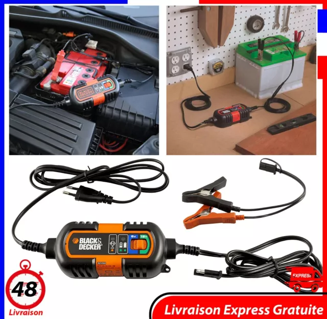 Chargeur de Batterie Mainteneur 12V 6V 1.2 Auto Moto Véhicule Charge Intelligent