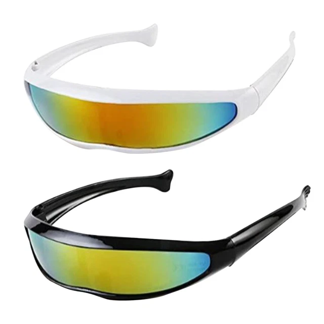 Mens Cyclops Sunglasses Futuristic Men Mirror Narrow Lens Laser Visor 10 Colours