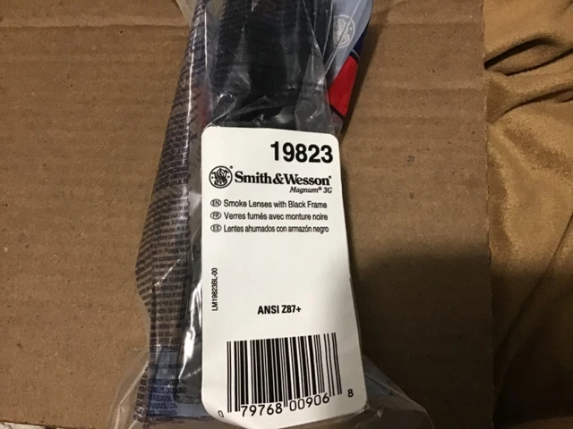 Smith & Wesson 19823 Safety Glasses, Wraparound Smoke Polycarbonate Lens