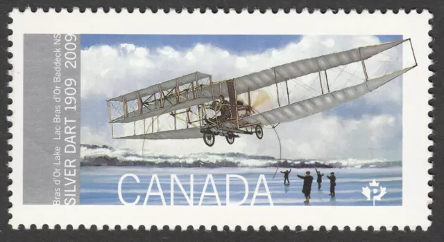 SILVER DART AIRPLANE = FIRST FLIGHT IN CANADA 1909 = Canada 2009 #2317 MNH