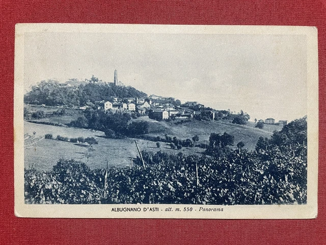 Cartolina - Albugnano d'Asti - Panorama - 1943