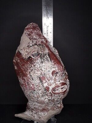Pre Columbian Rare Near life size Nayarit half face sculpture fragment 2