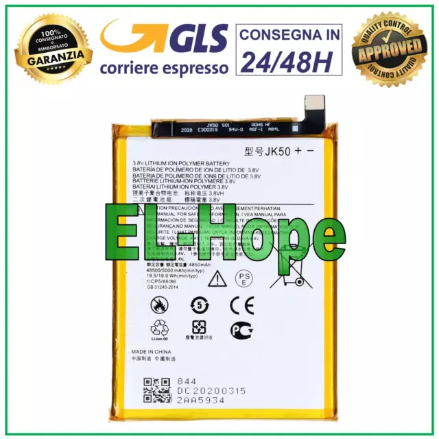 BATTERIA JK50 PER MOTOROLA MOTO G7 POWER ONE XT1942 XT1955 5000 mAh
