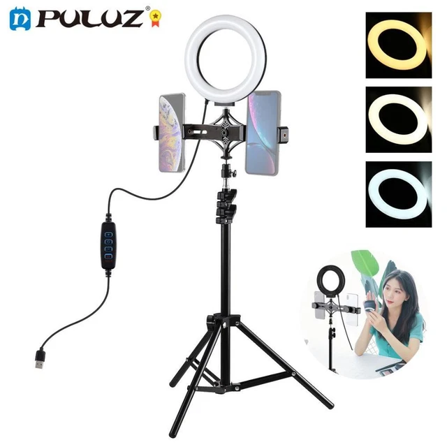 Kit de luz de video anillo selfie con soporte LED 6,2 pulgadas 16 cm para Tik Tok YouTube