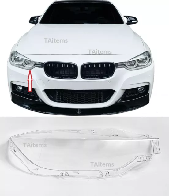 Right Headlight Lamp Glass Lens Cover Lampshade For Bmw F30 F31 Lci 2015-2018