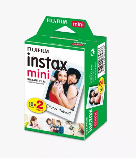 Paquete de 4 paquetes de 20 tomas mini película FUJIFILM Instax Fujifilm Mini 11 9 8 7s