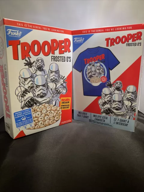 Collector FUNKO STAR WARS STORM TROOPER FROSTED O'S SEALED Box Tshirt LRG Disney