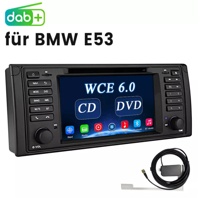 Wince 6.0 DSP Autoradio GPS Navi Für BMW E39 E53 X5 5er BT DAB+Inklusive SWC USB