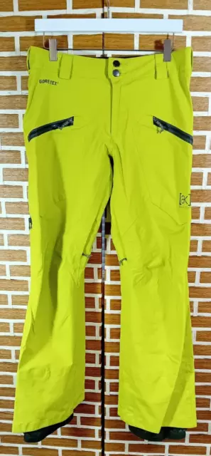 BURTON [AK] Men's Size SMALL Lime Green Gore-Tex Snowboard/Ski Trousers