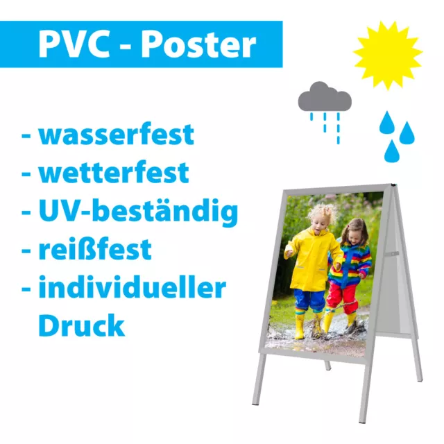 PVC Poster Plakate Druck A0 A1 A2 wasserfest wetterfest Kundenstopper Aufsteller