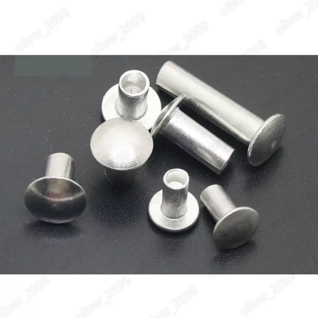 Testa ovale in alluminio testa ovale rivetti semicircolari rivetti semicircolari rivetti cavi M2 M2,5 M3 M4 M5