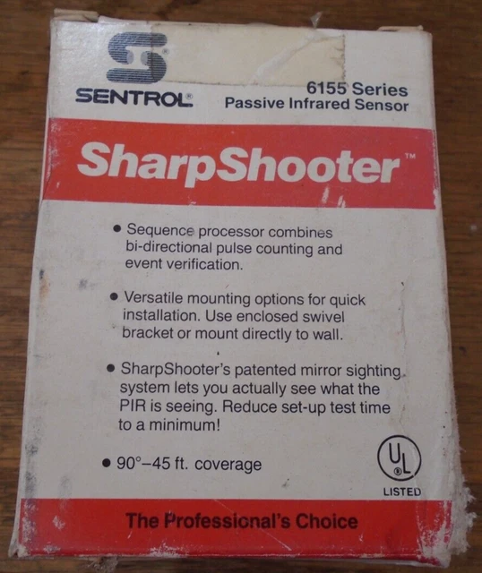 Sentrol 6155 Series Passive Inftrared Sensor Sharp Shooter In Box 6155 PIR