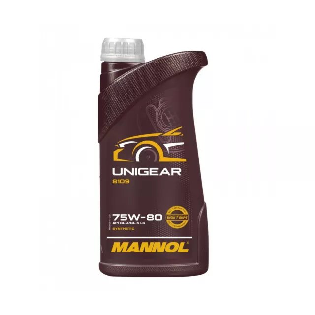 1L MANNOL Synthetic Manual Transmission Fluid Oil 75w-80 GL-4/GL-5 B712330