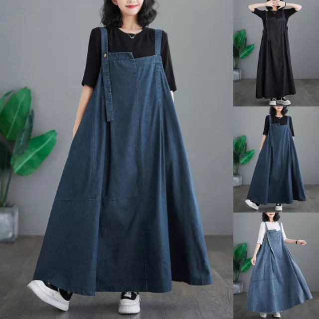 Plus Size Women's New Spring And Summer New Suspender Long Skirt Loose And Slim