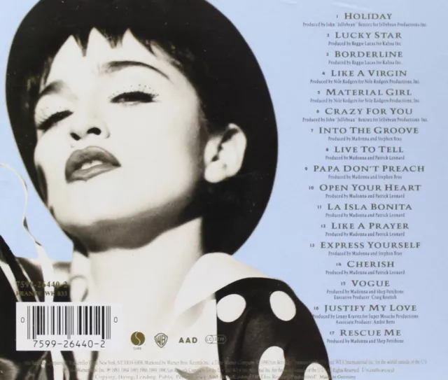 Madonna The Immaculate Collection Cd (Best Of/Greatest Hits) 2