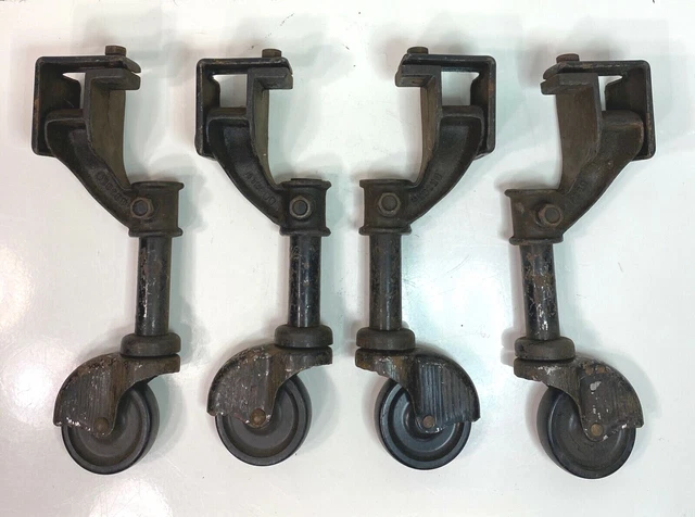 Antique / Vintage / Retro / Industrial Furniture Casters / Bed Casters x 4