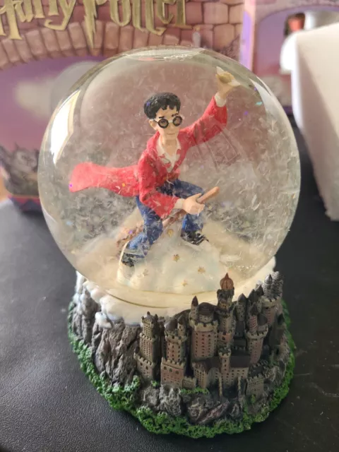 2000 Harry Potter Quidditch Snow Globe Dome Warner Bros 853100 RETIRED in Box