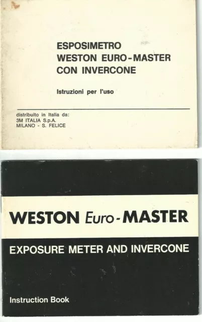 EXPOSURE METER Weston Euro-Master:Instruction Book (inglese+ italiano)