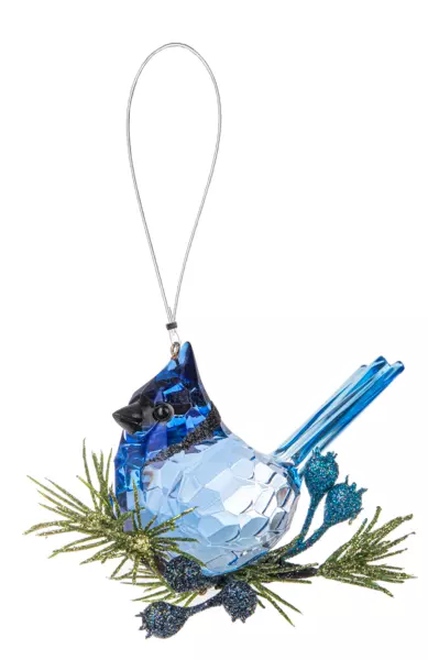 Ganz Kissing Krystal (Acrylic) 3 3/4" High Blue Jay on a branch . Free Ship USA