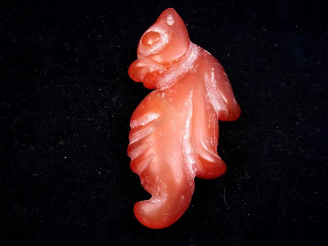 Old Nephrite Jade Carved HongShan Culture Ancient Cicada Monster Head #04082010A