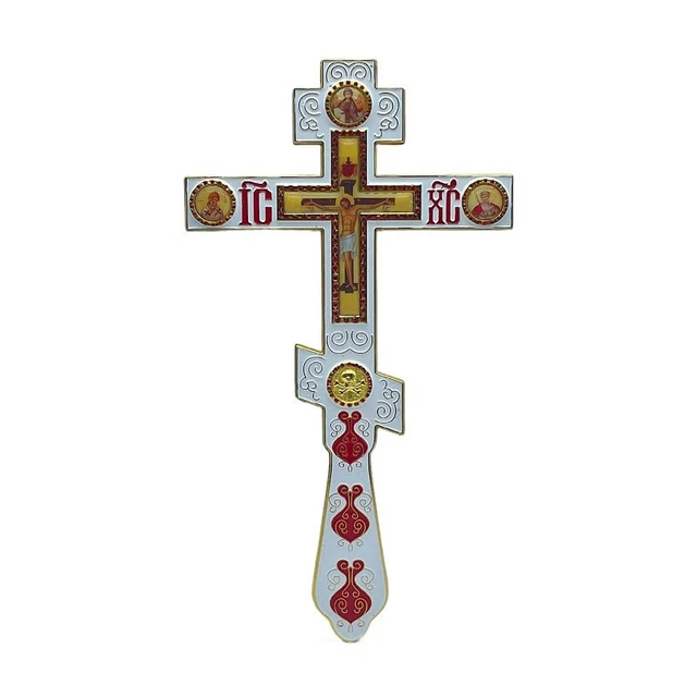 Altar Cross Holy Orthodox Crucifix Jesus Christ Church Decor Catholic -White Oil