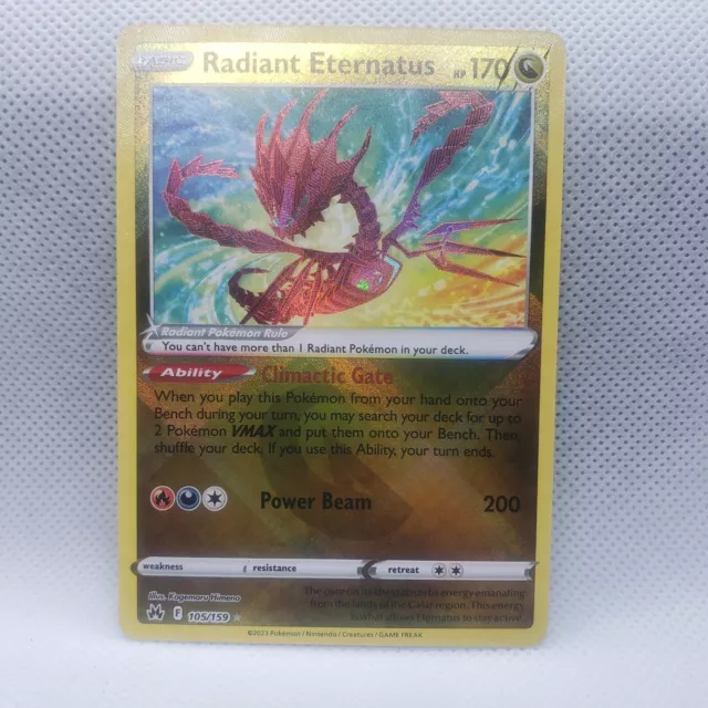 Radiant Eternatus - 105/159 - Crown Zenith - Ultra Rare - Pokemon Card - NM