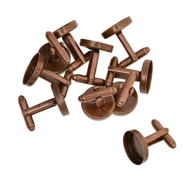 10 un. bandejas de ajuste de gemelos en blanco para hallazgos de joyería cabujón cameo