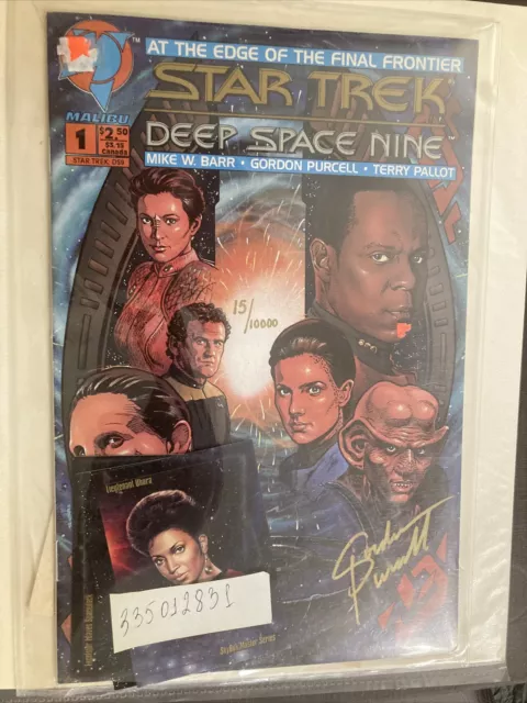 Star Trek Deep Space Nine #1 Malibu Comic Signed By Gordon Purcell COA