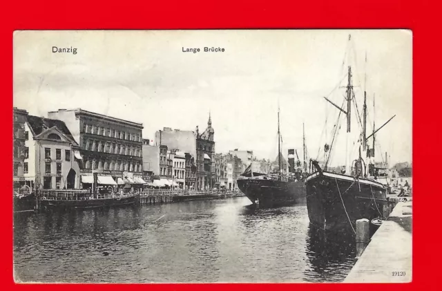 Danzig Gdańsk 1908 Lange Brücke