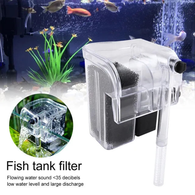 Aquarium Waterfall Filter Pump Fish Tank Hang External Oxygen Pump Water Filter