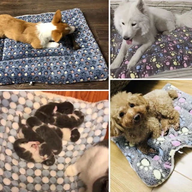 Pet Dog Bed Mat Self Warming Soft Flannel Pad Blanket Cat Bed Cushion Washable 10
