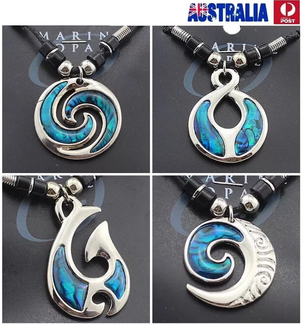 New zealand paua shell clearance necklace marine opal