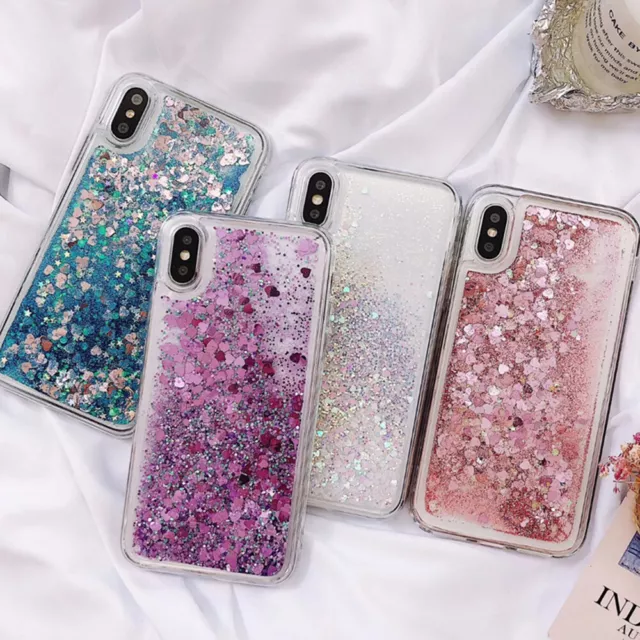 For VIVO Hot Love Quicksand Liquid Glitter Women Girl Soft Phone Case Cover Back