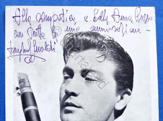 Fotocartolina con Autografo del musicista Henghel Gualdi - 1955 ca. 2