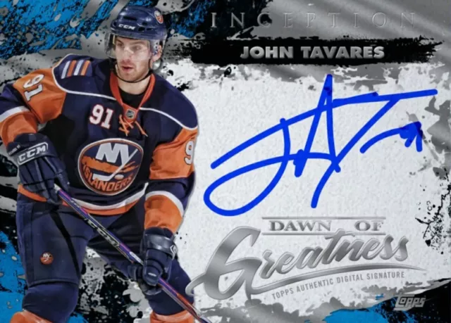 2022 Topps SKATE NHL John Tavares firma inizio grandezza *SCHEDA DIGITALE*